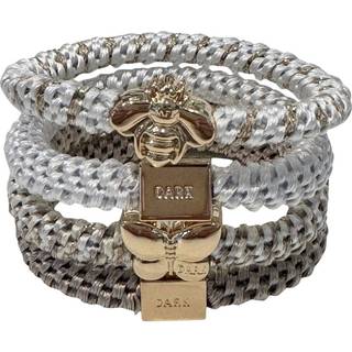 DARK Fat Hair Ties Combo White Mix 4pcs