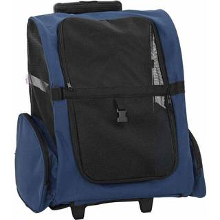 kæledyrsvogn 3-i-1 design blå 48x32x(57-106) cm oxfordstof