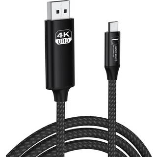 LindeCables USB-C 3.1 til DisplayPort 4K 60Hz Premium Kabel - 1 m Høj Opløsning: Understøtter 4K (3840x2160) ved 60Hz for skarp og flydende billedkvalitet. USB-C 3.1: Avanceret USB-C teknologi sikrer hurtig dataoverførsel og bred kompatibilitet. .