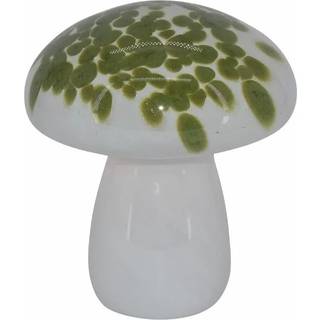 Mushroom glaslampe LED, lille, grøn, H15/D14 cm