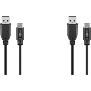 USB-C til USB-A Kabel 3m - Pakke med 2