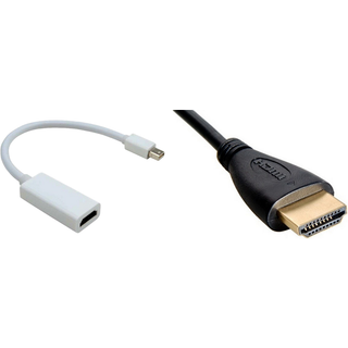 HDMI Adapter og Kabel 1.4 - Mini DisplayPort til HDMI, Understøtter Full HD og 3D