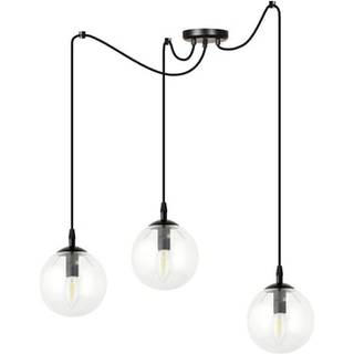 Gigi 3 Sort/Transparent pendellampe - Ø14 cm, E14, 230V, uden lyskilde