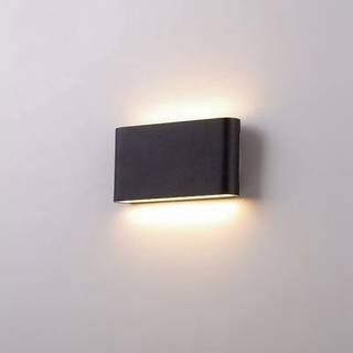 LEDlife DuoLume 12W væglampe - Sort, op/ned, inde / ude, IP65, inkl. lyskilde - Dæmpbar : Ikke dæmpbar, Kulør : Varm