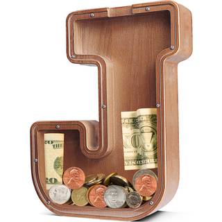 Ubeesize 12in ekstra stor tr?piggi Bank brev piggy bank til drenge piger penge m?ntbank til b?rn jul f?dselsdag b?rne gave og hjemmekontor dekora