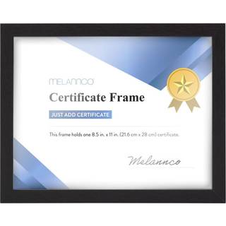 Melannco 12x9,4 tommer sort tr?certifikatramme- viser et 8,5x11 tommer dokument