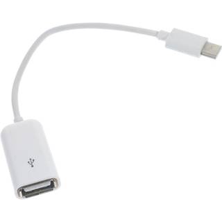 USB 3.1 Type-C / USB 2.0 OTG Kabel Adapter - 15cm - Hvid