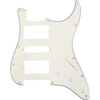 MusicLily Pro 11 Hole HSH Strat Pickguard Guitar Scratch Plate til USA/Mexican Made Fender Standard Stratocaster Modern Style 3Ply Cream
