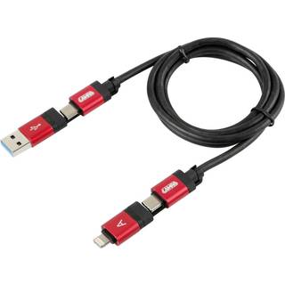 Ladekabel 6 i 1 - USB / USBC / Lightning stik - Længde 1 meter