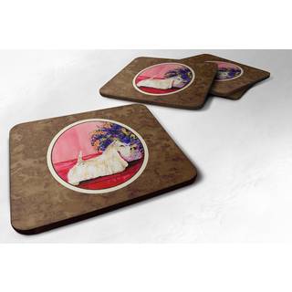 """" Caroline's Treasures SS8306FC Scottish Terrier Foam Coasters (S?t p? 4) 3,5 """" ""H X 3,5"" """" W Multicolor """"
