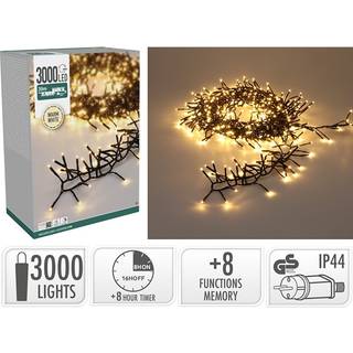 Cluster Lyskæde m/3000 LED, 39 meter, varm hvid