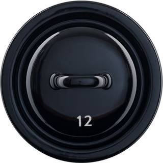 Riess Classic Riesen & Zwerge Deckel 12 cm - Emaille - Schwarz