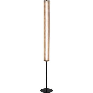 Thread LED-gulvlampe, guldfarvet, dæmpbar i 3 trin, stål