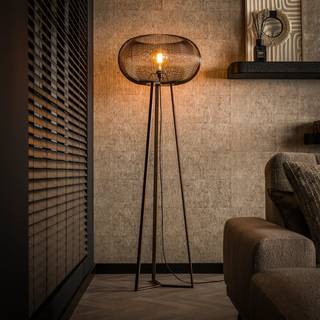Copper Twist gulvlampe sort/kobber 170 cm metalstativ