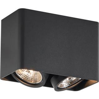 Design påbygningsspot sort GU10 70mm 2-lys drejelig og vipbar - Vox