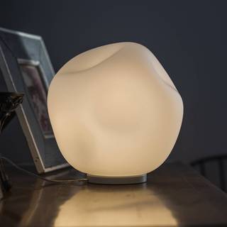 Foscarini bordlampe Hoba Midi, Ø 19 cm, dæmpbar, glas