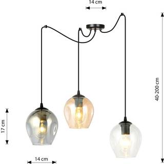 Level 3 Sort Mix pendellampe - Ø14 cm, E27, 230V, uden lyskilde