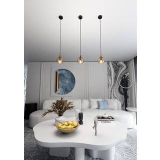 Cosmo 1 Sort/Rav pendellampe - Ø14 cm, E14, 230V, uden lyskilde