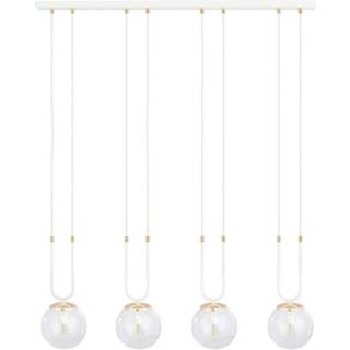 Glam 4 Hvid/Transparent pendellampe - Ø14 cm, E14, 230V, uden lyskilde