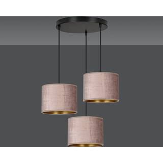 Hilde 3 Sort Premium Rosa pendellampe - Ø20 cm, E27, 230V, uden lyskilde