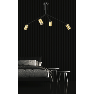 Verno 4 Sort loftslampe - GU10, 230V, uden lyskilde