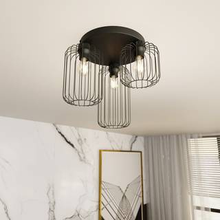Barn 3PREM Sort loftslampe - Ø16 cm, E27, 230V, uden lyskilde
