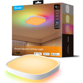 Govee - Square Smart Ceiling Light (Mål: 12") - Hvid