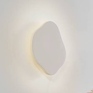 Lindby LED-væglampe Nielson, beige, gips, 30 cm høj
