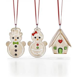 Swarovski Kristall Figuren - Holiday Cheers Lebkuchen Ornament Set - 5701511 - braun