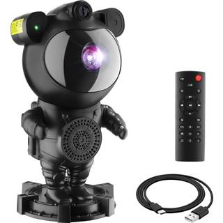Stjernehimmel-projektor Astronaut, inkl. bluetooth - sort