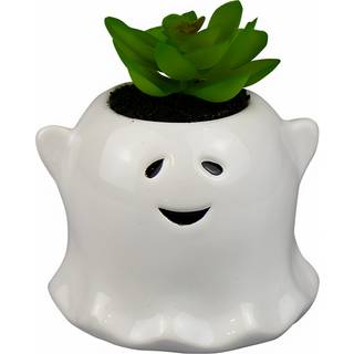 Halloween Geist mit Deko Pflanze 9cm