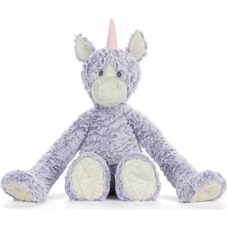 DEMDACO Heartful Hugs 14 x 13 tommer polyester bl?d krammev?gtet leget?j Plys udstoppet dyr Lilla og gr? enhj?rning