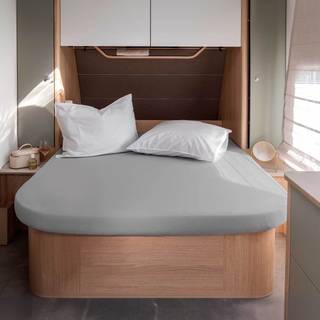 Walra Travel jersey stræklagen til queensize seng, 160 x 210 cm, grå