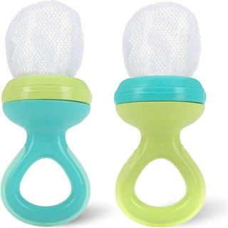 Nuby Nibbler Mesh First Soft Foods Feeder 2pk Aqua & Green
