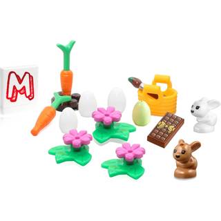LEGO Friends Easter Accessory Pack (med penselbørste kaniner æg blomster og gulerødder)