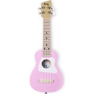 Loog Wood Soprano Ukulele til brn og begyndere App & lektioner i alle aldre (Pink)