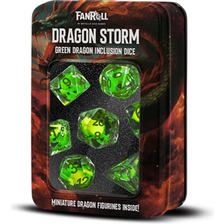 Dragon Storm Inclusion Dice Set Green Dragon (7)