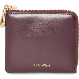 Leather Zip Wallet - Brown - One Size