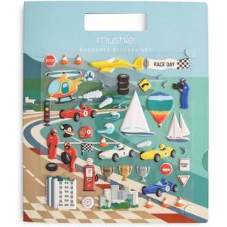 Mushie Reusable Sticker Set - Race Cars - 1 stk.
