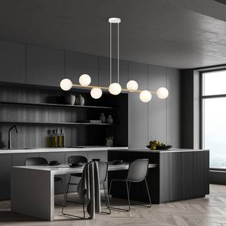 Gravity 8 Hvid/Guld pendellampe - Ø14 cm, E14, 230V, uden lyskilde