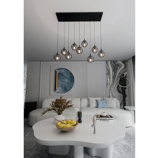 Cosmo 9 Sort/Grafit pendellampe - Ø14 cm, E14, 230V, uden lyskilde