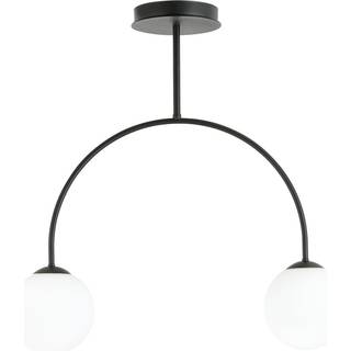Archi 2 Sort/Opal lysekrone - Ø14 cm, E14, 230V, uden lyskilde