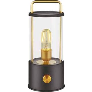 CONZEPT Lampe opladelig 35 cm  - sort/messing