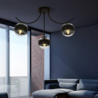 Boston 3 Sort/Stribe loftslampe - Ø14 cm, E14, 230V, uden lyskilde