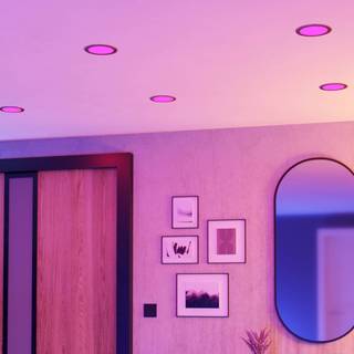 EGLO connect Smart LED-indbygningslampe Fueva 6-Z, grå, Ø 16 cm