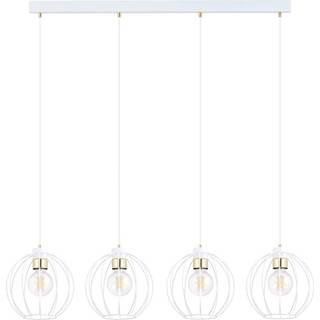 Gino 4 Hvid/Guld pendellampe - Ø24 cm, E27, 230V, uden lyskilde