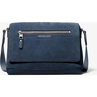 MK Hudson Small Suede Messenger Bag - Blue - Michael Kors - ONE SIZE