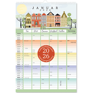 Familiekalender 2026 - modern