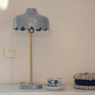 PR Home bordlampe Wells, blå/guldfarvet højde 50 cm