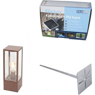 Industriel stående udendørslampe rustbrun 40 cm IP44 - Charlois